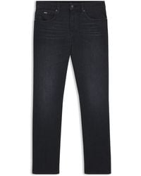 BOSS - Vaqueros Delaware Slim Fit De Denim Italiano Negro Supersuave - Lyst
