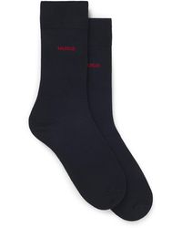HUGO - Dark Blue Men's Business Socks Size 7-13 - Lyst