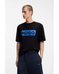 HUGO - Cotton-Jersey T-Shirt With Logo Artwork - Lyst