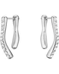 BOSS - Tone Earrings With Crystal Embellishments - Lyst