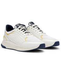 BOSS - Porsche X Sneakers Aus Perforiertem Leder Mit Geriffelter Sohle - Lyst