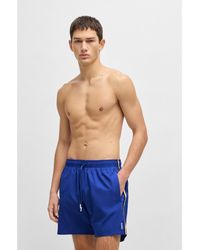 BOSS - Swim Shorts With Signature Stripe And Logo - Lyst
