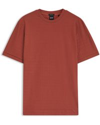 BOSS - Geometric-Jacquard T-Shirt - Lyst