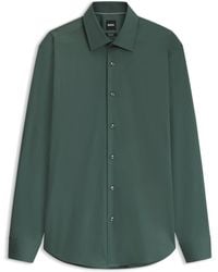 BOSS - Regular-Fit Stretch-Cotton Shirt - Lyst