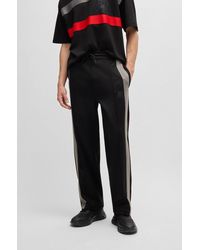 HUGO - X Rb Oversize-fit Trousers With Tape And Signature Bull Icon - Lyst