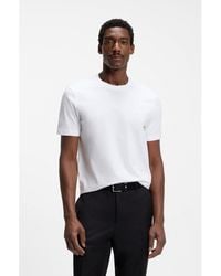 BOSS - Cotton-Jersey T-Shirt With Logo Detail - Lyst