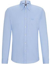 BOSS - Slim-fit Buttondownoverhemd Van Oxfordkatoen - Lyst