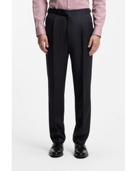 BOSS - Tapered-Fit Trousers - Lyst