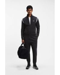 BOSS - Stretch-Cotton Regular-Fit Tracksuit Set With Stripe Inserts - Lyst