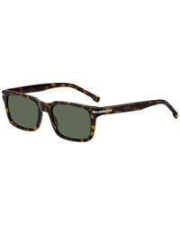 BOSS - Havana-Acetate Sunglasses With-Tone Hardware - Lyst