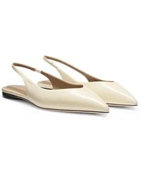 BOSS - Leather Pumps With Slingback Strap - Lyst
