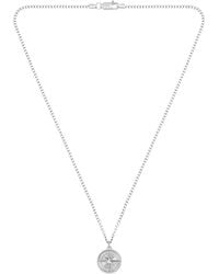 BOSS - Tone Necklace With Medallion Pendant - Lyst