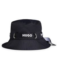 HUGO - Fischerhut aus wasserfestem Material-Mix mit Logo-Band - Lyst