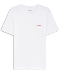 HUGO - Set Van Drie Katoenen Ondershirts Met Logo's - Lyst