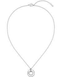BOSS - Tone Necklace With Logo Hoop - Lyst