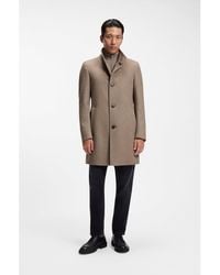BOSS - Slim-Fit Coat - Lyst