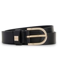 BOSS - Riem Van Italiaans Leer Met Goudkleurige Gesp - Lyst