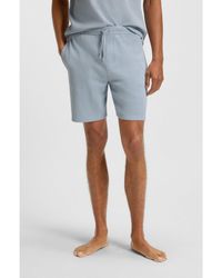 BOSS - Cotton-Blend Pyjama Shorts With Embroidered Logo - Lyst