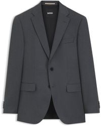 BOSS - One Regular-Fit Colbert Van Scheerwollen Sergestof - Lyst