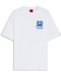 HUGO - X Rb Katoenen T-Shirt Met Logo En Stiergraphic - Lyst