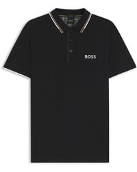 BOSS - Paddy-Polo Met Contrastlogo's Van Katoenmix - Lyst