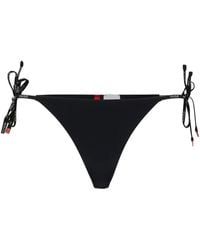 HUGO - Tie-side Bikini Bottoms With Logo Print - Lyst