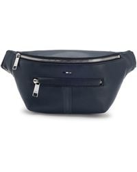 BOSS - Faux-Leather Belt Bag With Textured Trim - Lyst