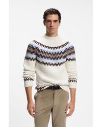 BOSS - Fair-Isle-Patterned Sweater - Lyst