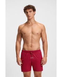 BOSS - Swim Shorts With Signature Stripe And Logo - Lyst