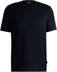 BOSS - Regular-Fit T-Shirt aus merzerisierter Baumwolle mit Struktur - Lyst