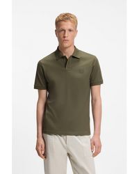 BOSS - Stretch-Cotton Slim-Fit Polo Shirt With Logo Patch - Lyst