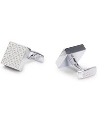 BOSS - Square Cufflinks In Brass With Engraved Monograms - Lyst