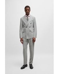 BOSS - Slim-Fit Double-Breasted Suit - Lyst