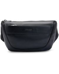 HUGO - Belt Bag In Perforated Faux Leather With Logo Lettering - Lyst