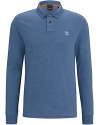 BOSS - Slim-Fit Poloshirt aus Stretch-Baumwolle mit Logo-Aufnäher - Lyst