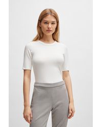 BOSS - T-shirt Slim Fit en modal stretch mélangé - Lyst
