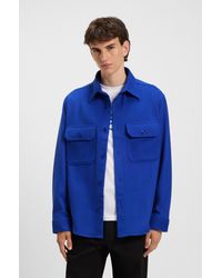 HUGO - Light Blue Men's Casual Shirts Size M - Lyst