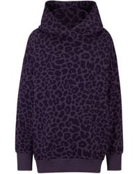 BOSS - Lange Naomi X -hoodie Van Een Katoenmix Met Luipaarddessin - Lyst
