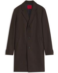HUGO - Regular-Fit Mantel Van Een Scheerwolmix - Lyst