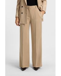 HUGO - Regular-Fit Trousers With Wide Leg - Lyst