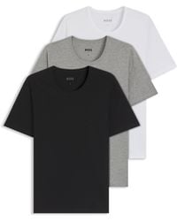 BOSS - Three-Pack Cotton T-Shirts - Lyst