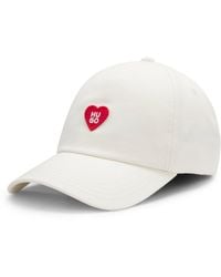 HUGO - Cotton-Twill Cap With Heart Branding - Lyst