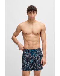 BOSS - Turquoise Men's Swim Shorts Size M - Lyst