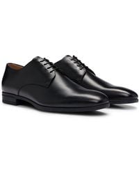 BOSS - Leather Derby Shoes With Rubber Sole - Lyst