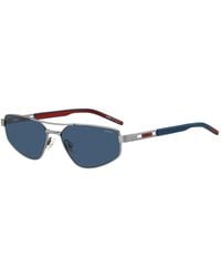 HUGO - Double-Bridge Sunglasses With Cut-Out Logo - Lyst