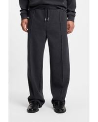 HUGO - Relaxed-Fit Tracksuit Bottoms With Pintuck Pleats - Lyst
