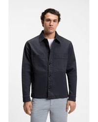 BOSS - Regular-Fit Stretch-Cotton Denim Shirt - Lyst