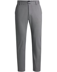 BOSS - Regular-Fit Hose Aus Stretch-Baumwolle Mit Print-Struktur - Lyst