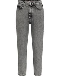 HUGO - Relaxed-Fit Jeans aus grauem Denim mit mittlerer Bundhöhe - Lyst