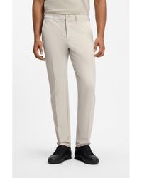BOSS - Slim-Fit Technical Trousers With Four-Way Stretch - Lyst
